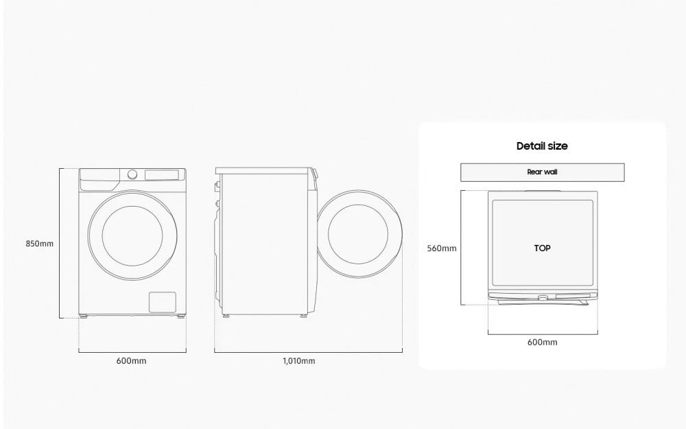 Samsung WW90DG6G94LKU3 Ai Control Lavatrice cm. 60 - capacità 9 kg - bianco