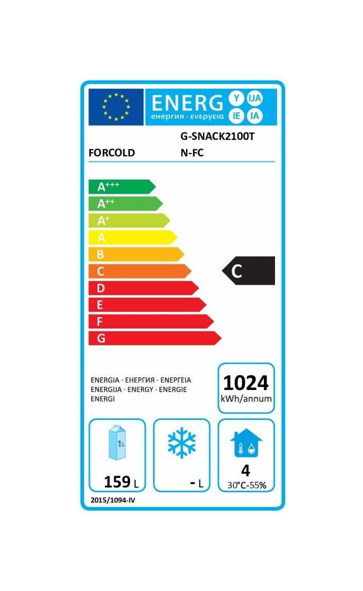 Fimar G-SNACK2100TN-FC Forcold Banco refrigerato ventilato lt. 228