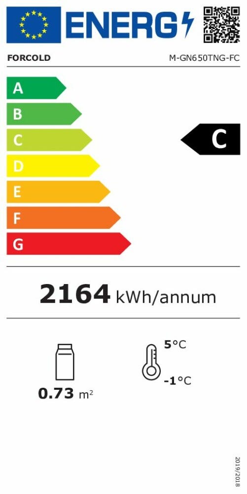 Fimar M-GN650TNG-FC Forcold Armadio refrigerato ventilato lt. 650 - inox