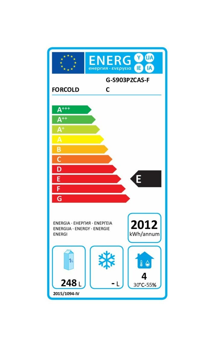 Fimar G-S903PZCAS-FC Forcold Banco refrigerato statico lt. 257
