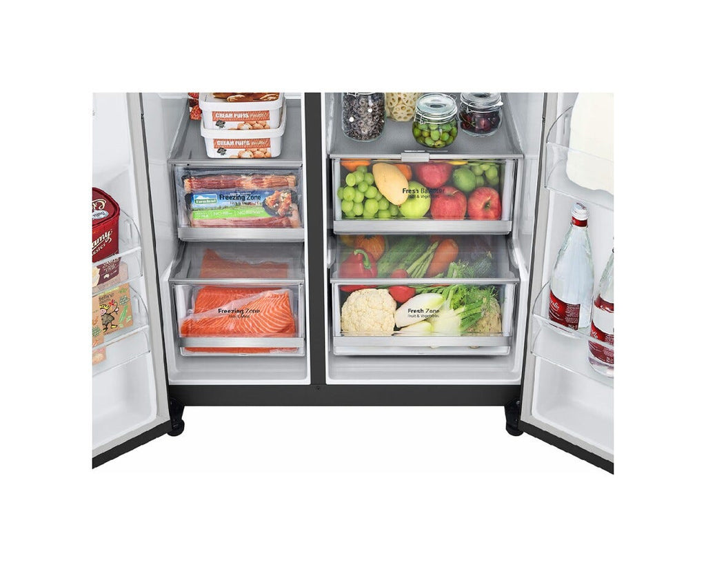 LG GSXV90MCAE Frigorifero side by side - cm. 91 h. 179 - lt. 635 - nero opaco