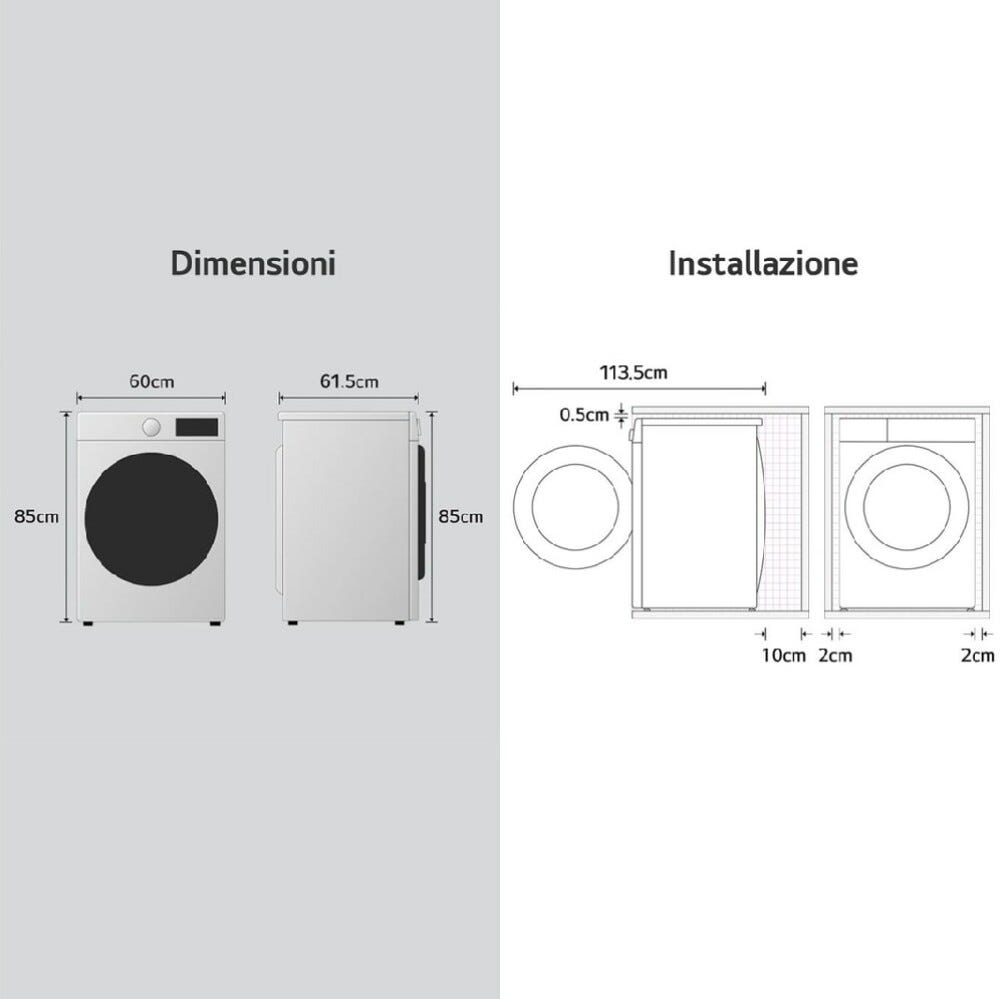 LG F4R7013TSWG Serie R7 Lavatrice cm. 60 - capacità 13 kg - bianco