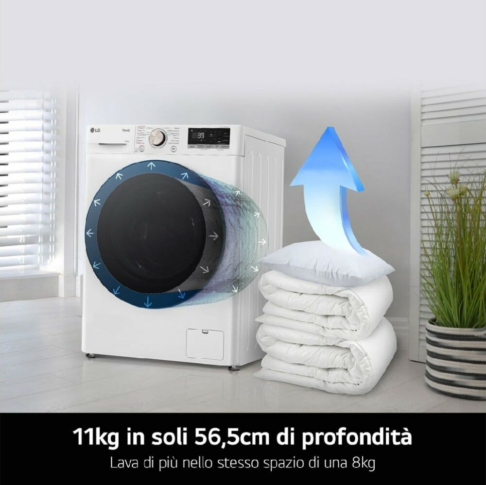 LG F4R7013TSWG Serie R7 Lavatrice cm. 60 - capacità 13 kg - bianco