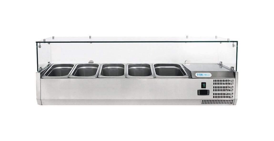 Fimar G-VRX1400-380 Forcold Vetrina refrigerata pizza statica - inox