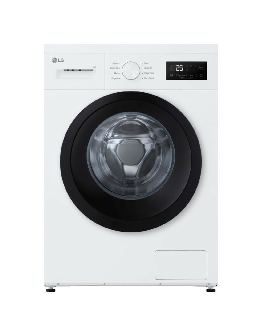 LG F4NA10S8NWK Serie A1 Lavatrice slim cm. 60 - capacità 8 kg - bianco