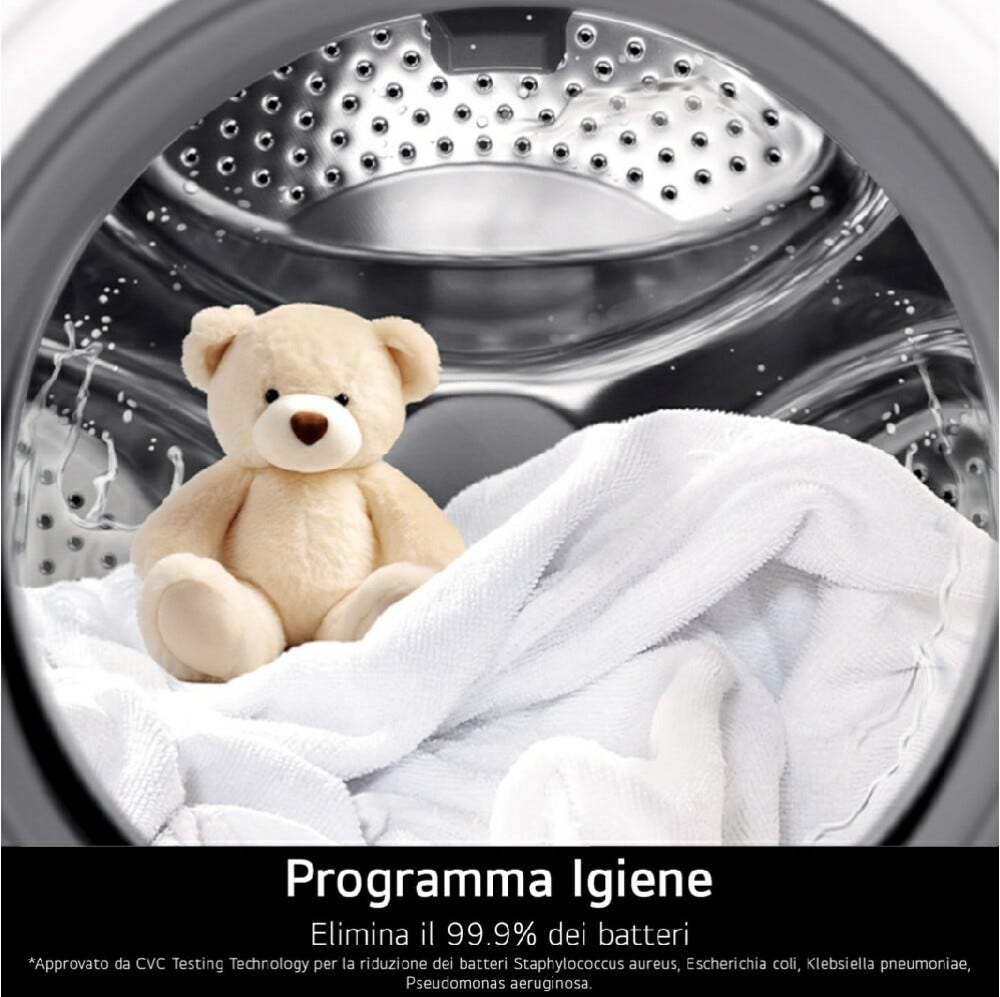 LG F4NA10S8NWK Serie A1 Lavatrice slim cm. 60 - capacità 8 kg - bianco