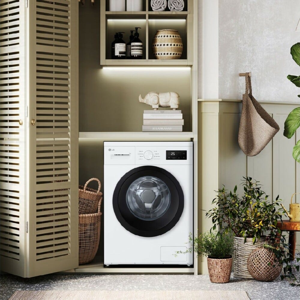 LG F4NA10S8NWK Serie A1 Lavatrice slim cm. 60 - capacità 8 kg - bianco