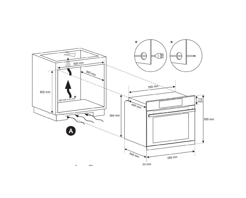 Haier HWO60SM2FS9XH I-Turn serie 2 Forno elettrico pirolitico cm. 60 - inox/nero