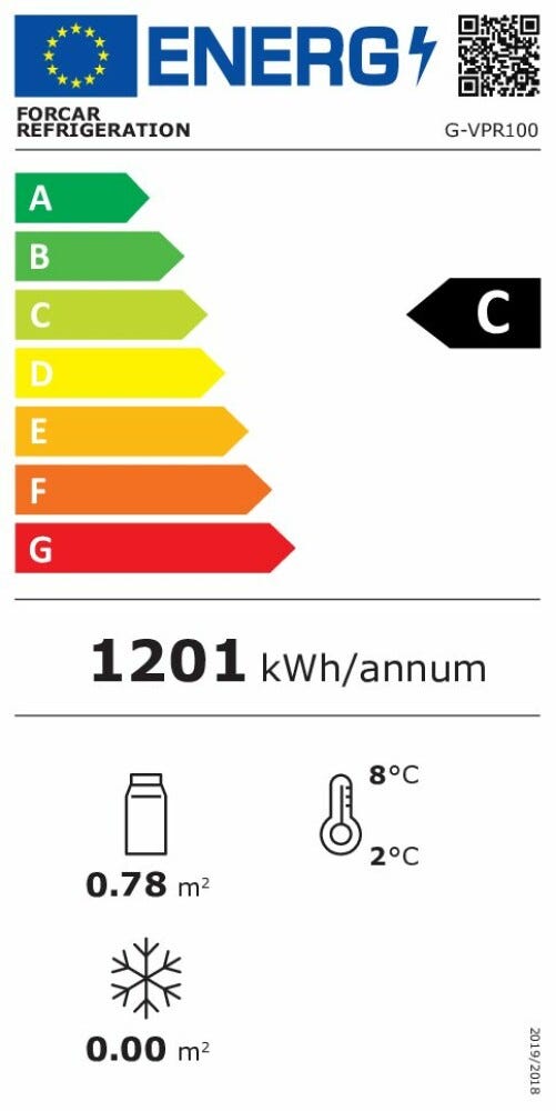 Fimar G-VPR100 Forcar Espositore refrigerato ventilato lt. 100 - inox