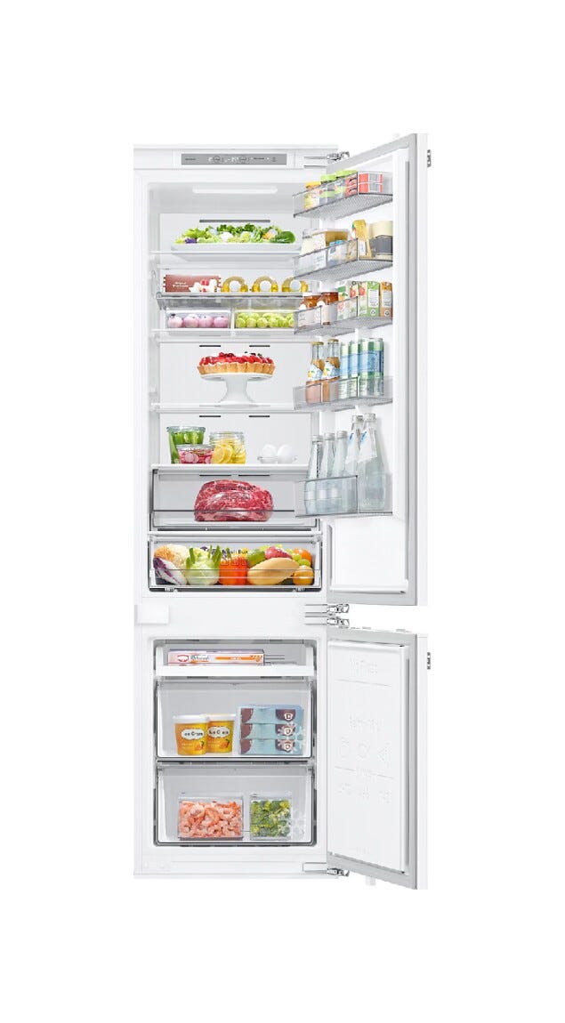 Samsung BRB70F30AEF0EO Frigorifero con congelatore da incasso cm. 54 h. 193 - lt. 298