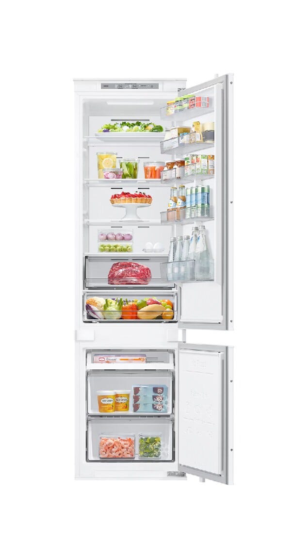 Samsung BRB70F30BES0EO Frigorifero con congelatore da incasso cm. 54 h. 194 - lt. 298