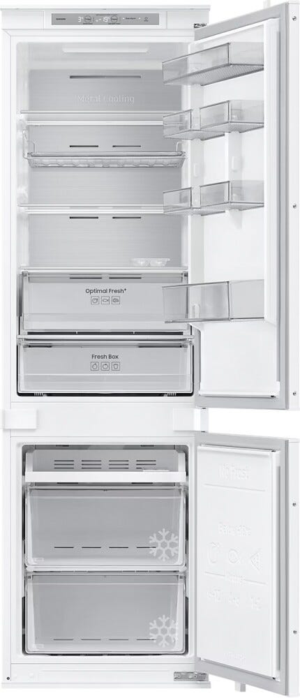 Samsung BRB80F26ADS0EO Frigorifero con congelatore da incasso cm. 54 h. 178 - lt. 264