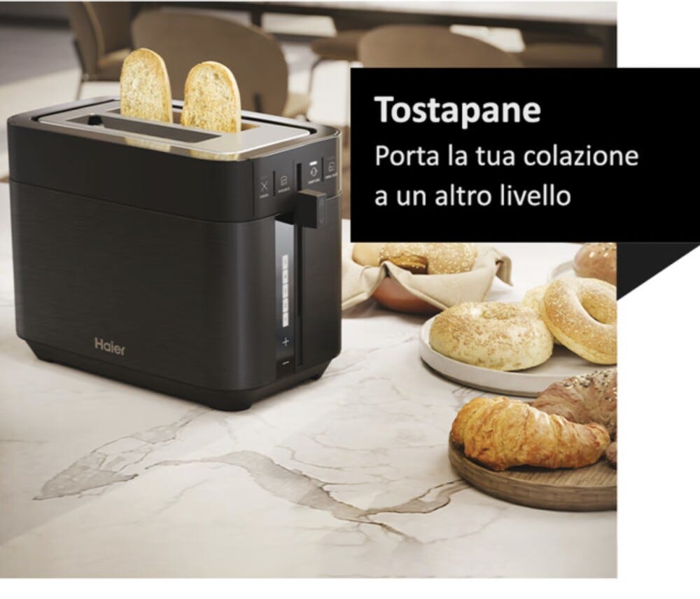 Haier HTO5A3 011 I-Master Serie 5 Tostapane a 2 scomparti - nero