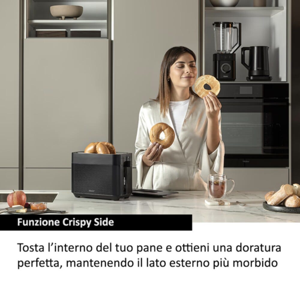 Haier HTO5A3 011 I-Master Serie 5 Tostapane a 2 scomparti - nero