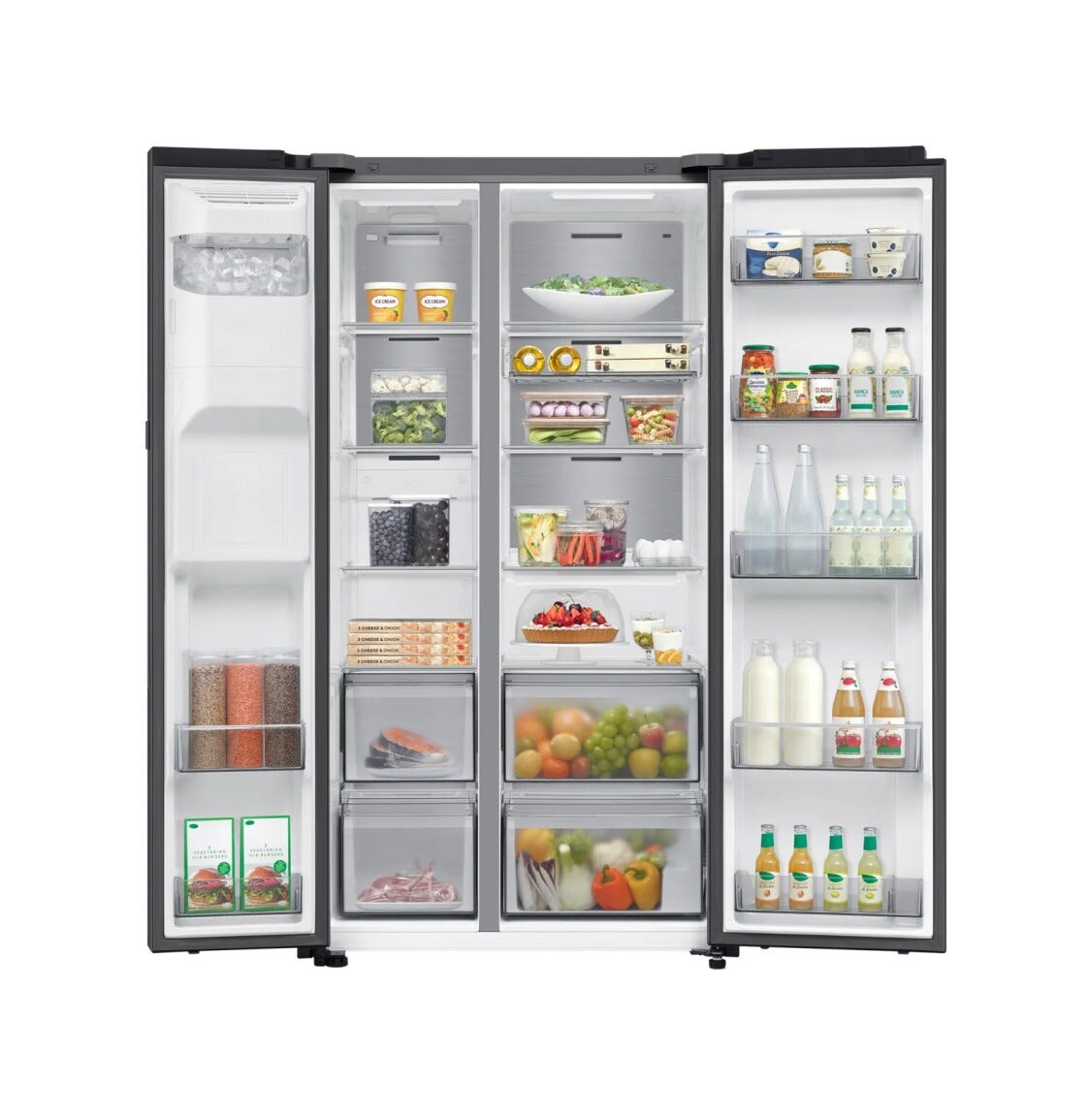 Samsung RS90F64EDFEF Ai Home Frigorifero con congelatore side by side cm. 91 h. 178 - lt. 621 - antracite
