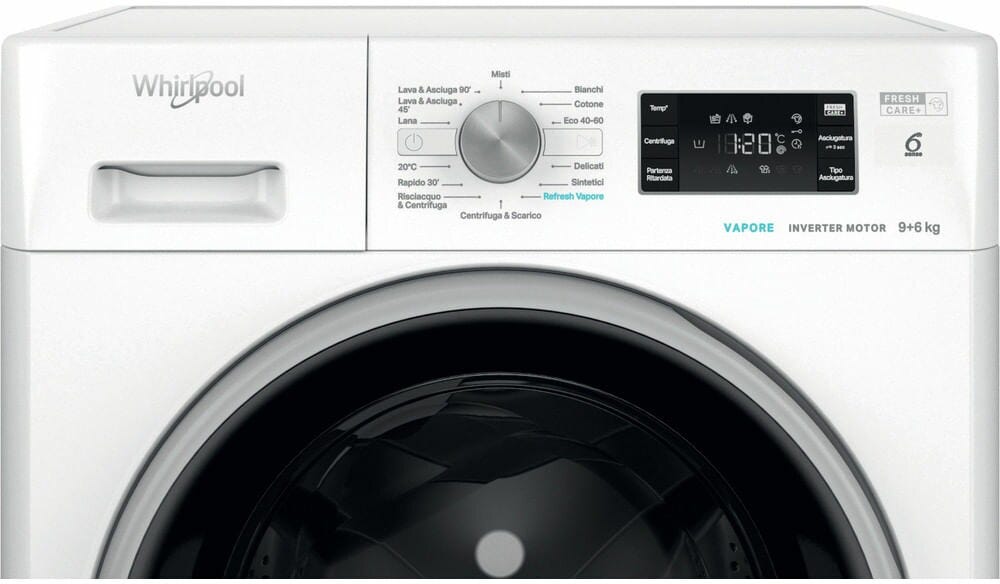 Whirlpool FFWDB 964489 BSV IT Lavasciuga cm. 60 - lavaggio 9 kg - asciugatura 6 kg - bianco