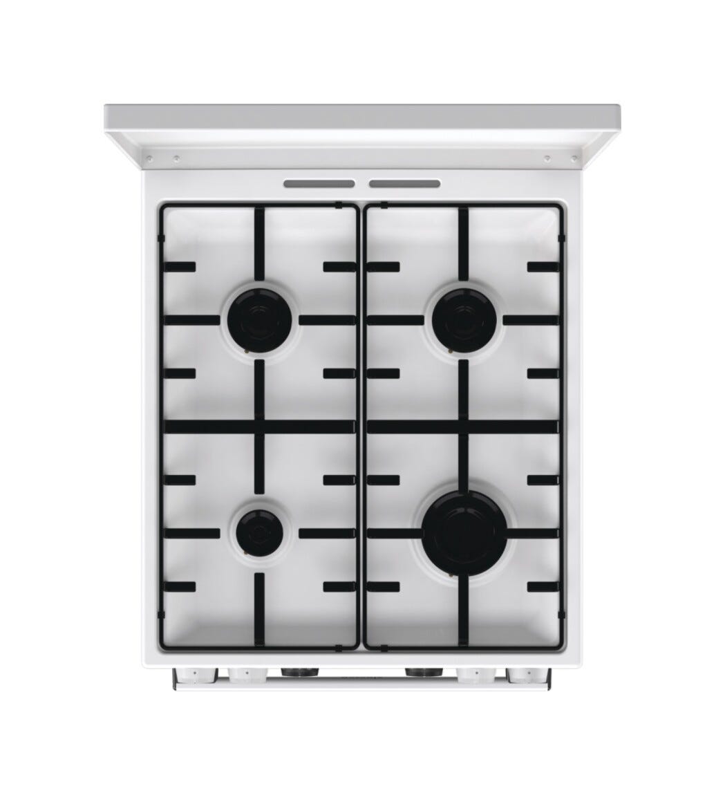 Gorenje GK5C64WH G600 Cucina da accosto cm. 50 - 4 zone a gas + 1 forno elettrico - bianco