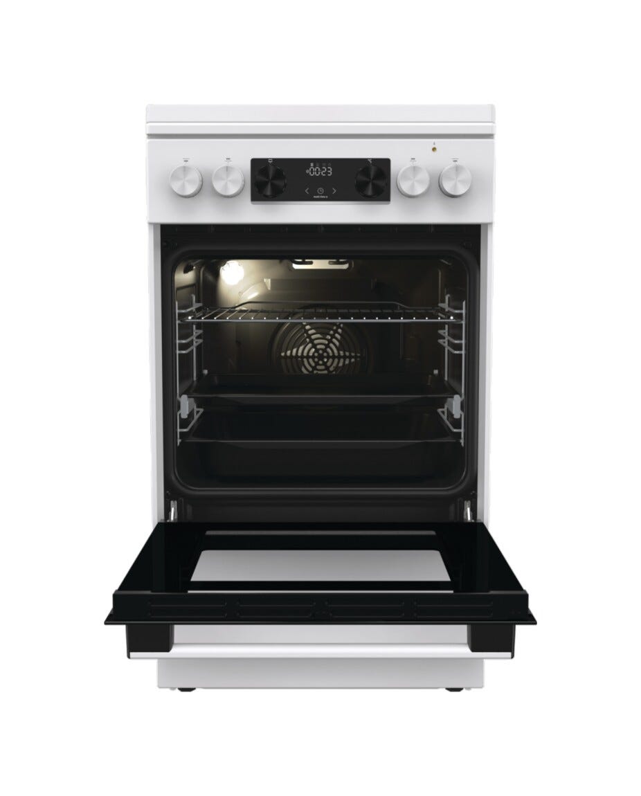 Gorenje GK5C64WH G600 Cucina da accosto cm. 50 - 4 zone a gas + 1 forno elettrico - bianco