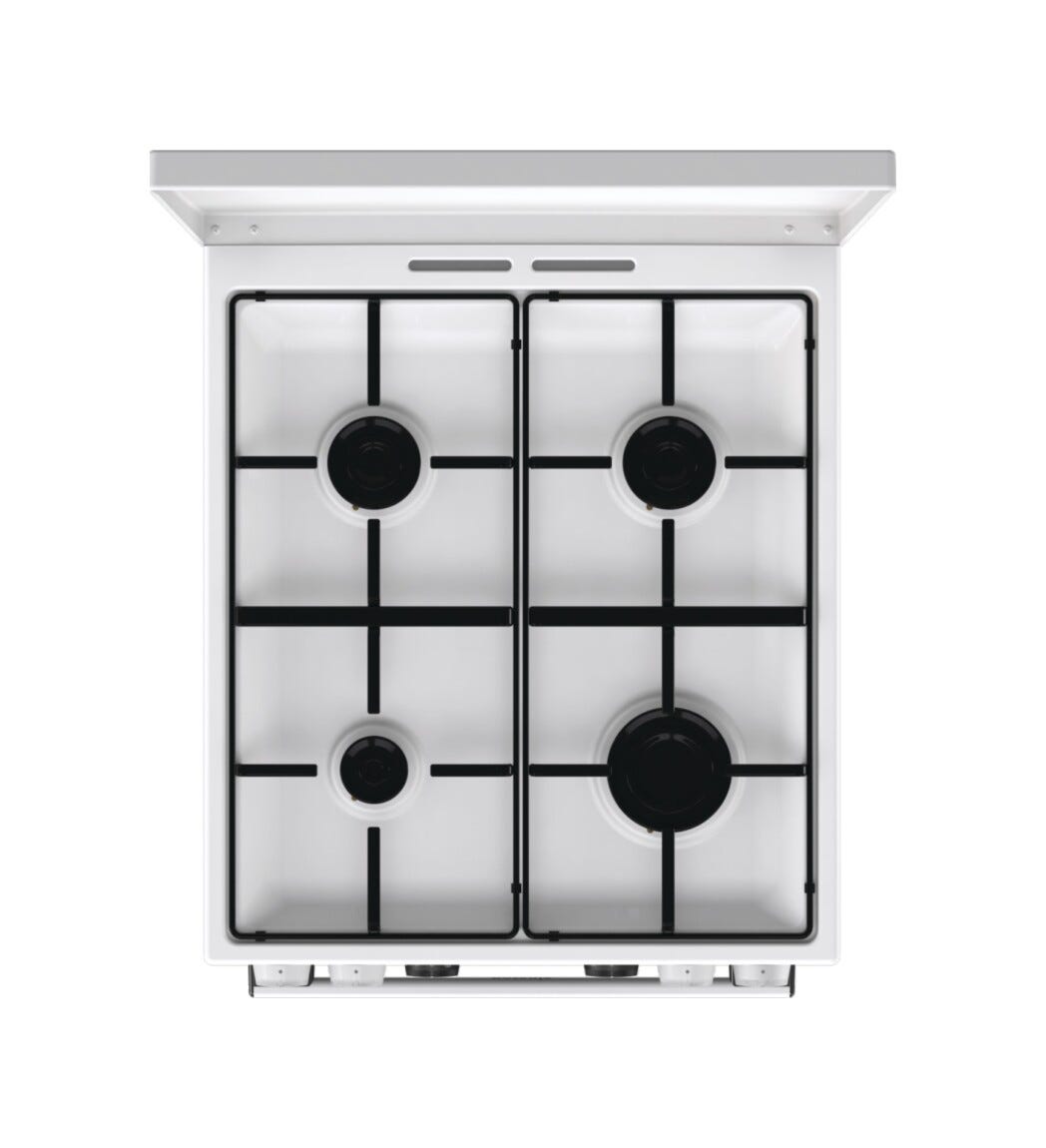 Gorenje GK5C42WJ G600 Cucina da accosto cm. 50 - 4 zone a gas + 1 forno elettrico - bianco
