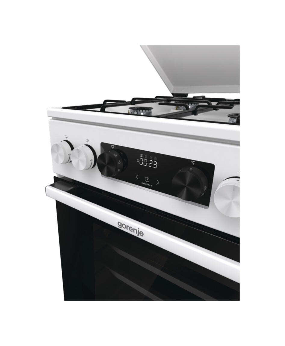 Gorenje GK5C42WJ G600 Cucina da accosto cm. 50 - 4 zone a gas + 1 forno elettrico - bianco
