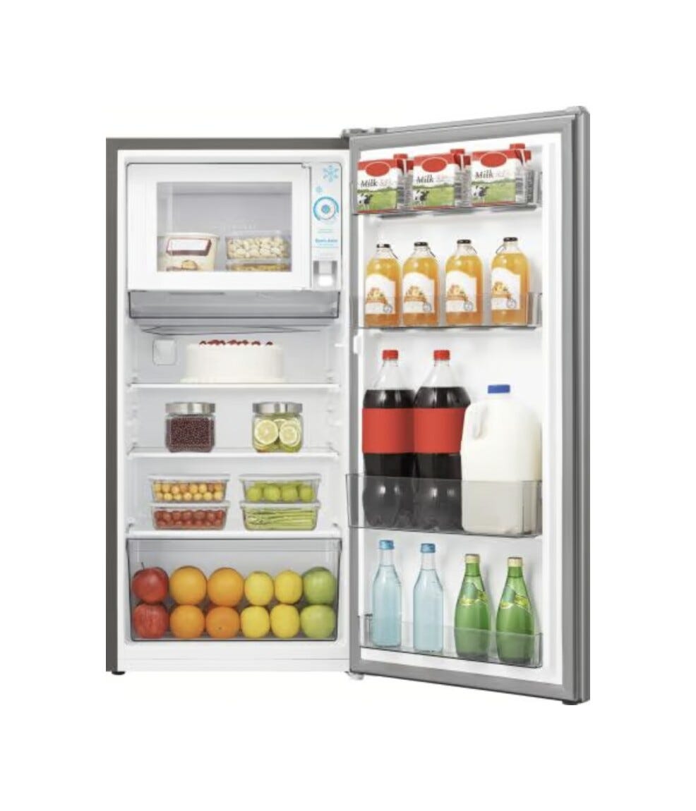 Hisense RR198D4ADE Frigorifero con congelatore a libera installazione - cm. 52 h. 108 - lt. 151 - grigio