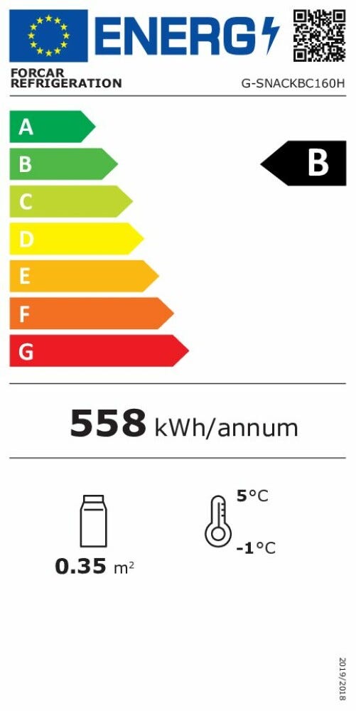 Fimar G-SNACKBC160H Forcar Armadio refrigerato snack statico lt. 162 - nero