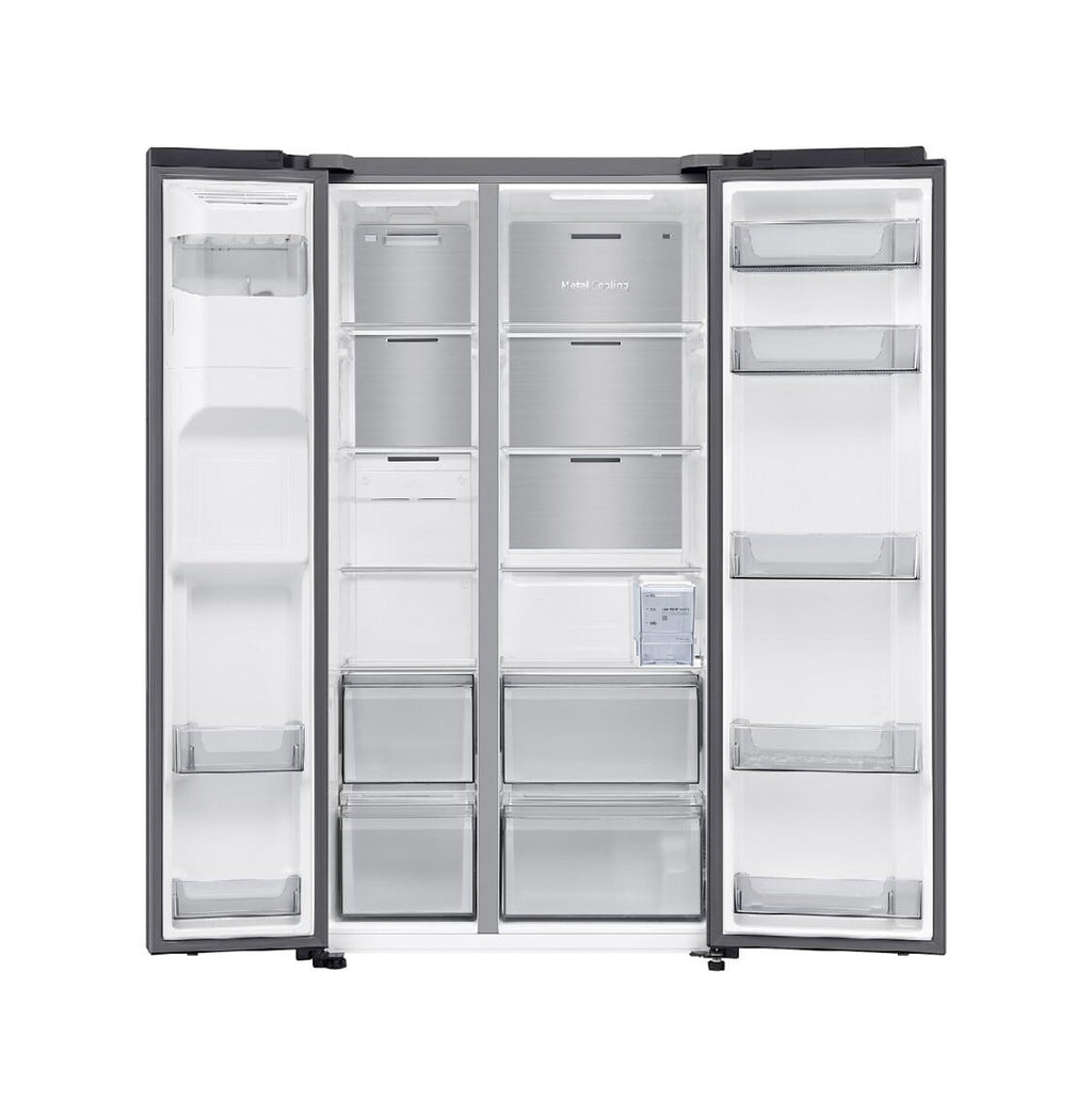 Samsung RS70F65KEFEO Frigorifero con congelatore side by side cm. 91 h. 178 - lt. 640 - acciaio grafite
