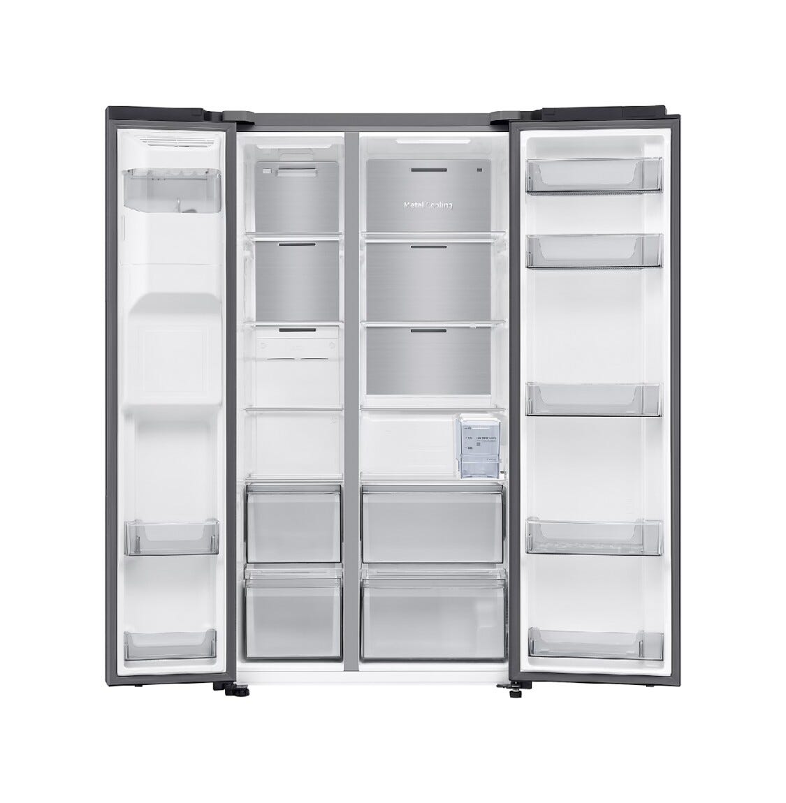 Samsung RS70F65KEFEO Frigorifero con congelatore side by side cm. 91 h. 178 - lt. 640 - acciaio grafite