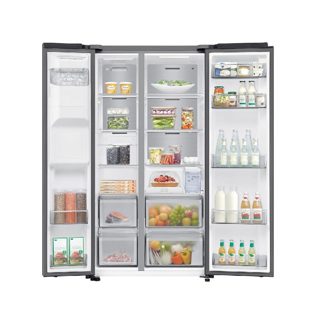 Samsung RS70F65KEFEO Frigorifero con congelatore side by side cm. 91 h. 178 - lt. 640 - acciaio grafite