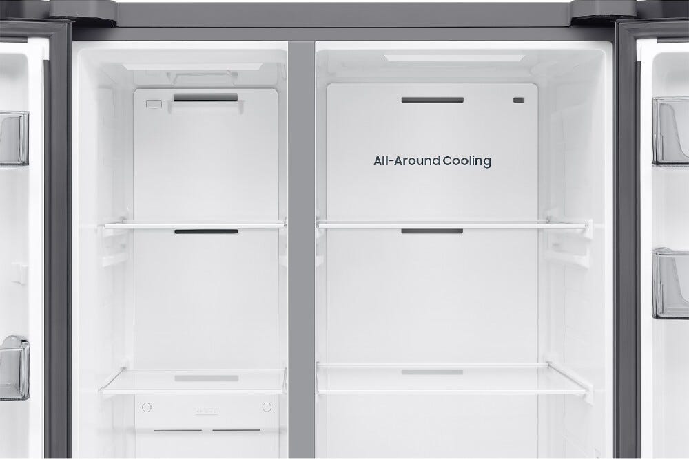 Samsung RS70F65QEFEO Frigorifero con congelatore side by side cm. 91 h. 178 - lt. 659 - grafite