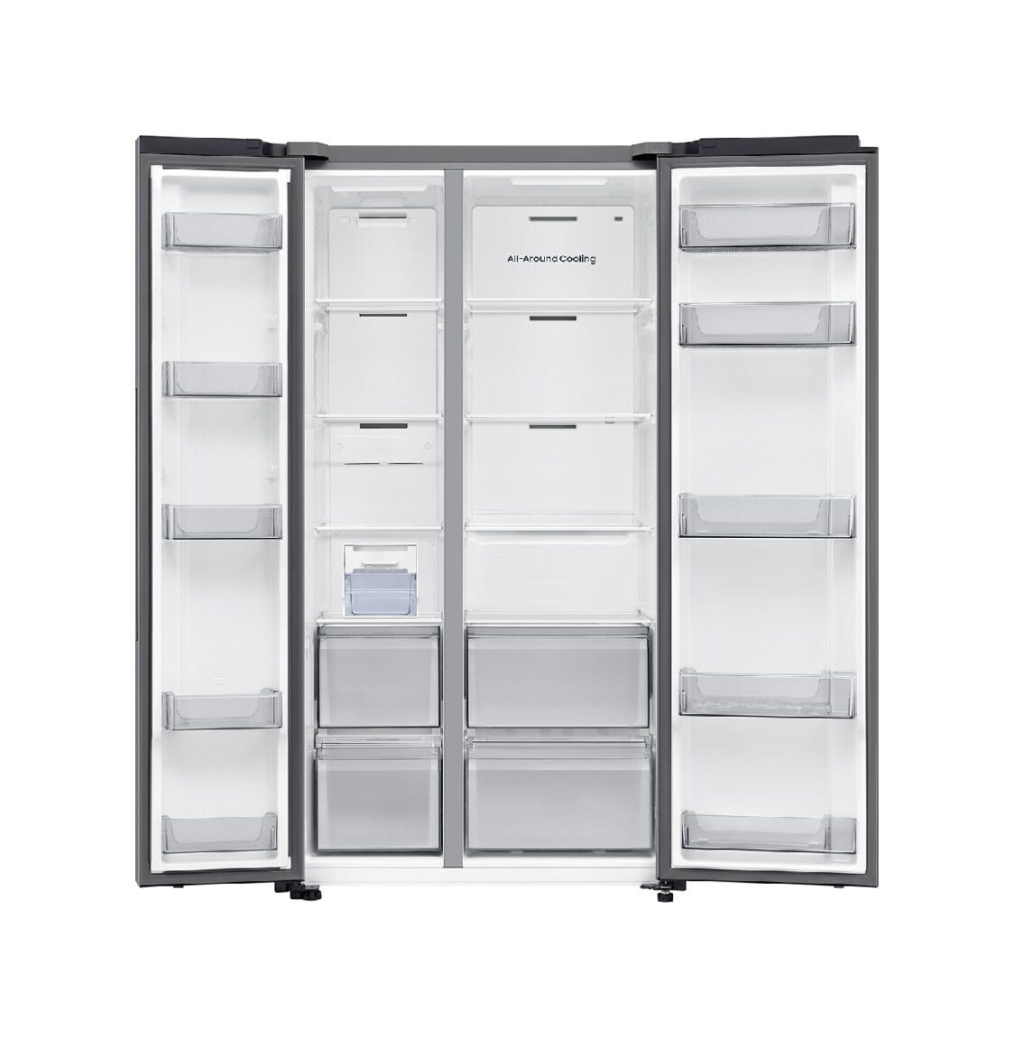 Samsung RS70F65QETEO Frigorifero con congelatore side by side cm. 91 h. 178 - lt. 659 - inox spazzolato