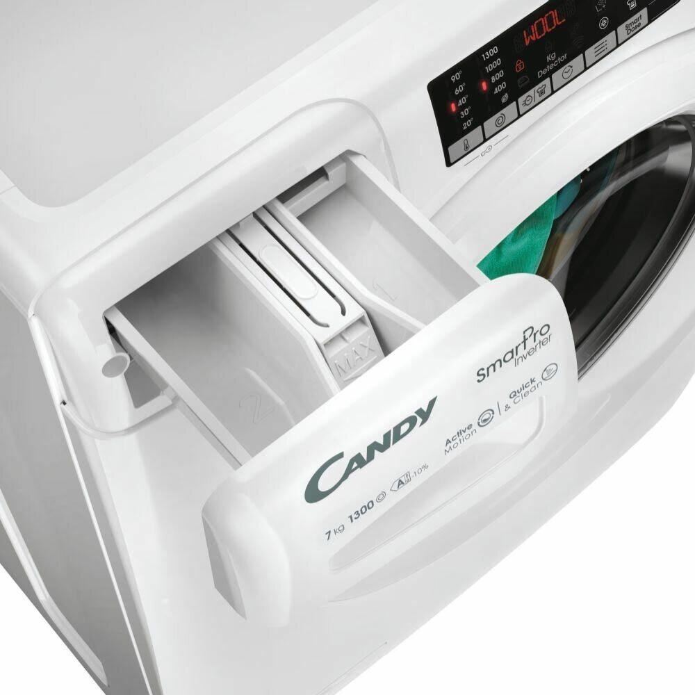 Candy CO4 374TWM6/1-S Smart Pro Inverter Lavatrice cm. 60 - capacità 7 kg - bianco