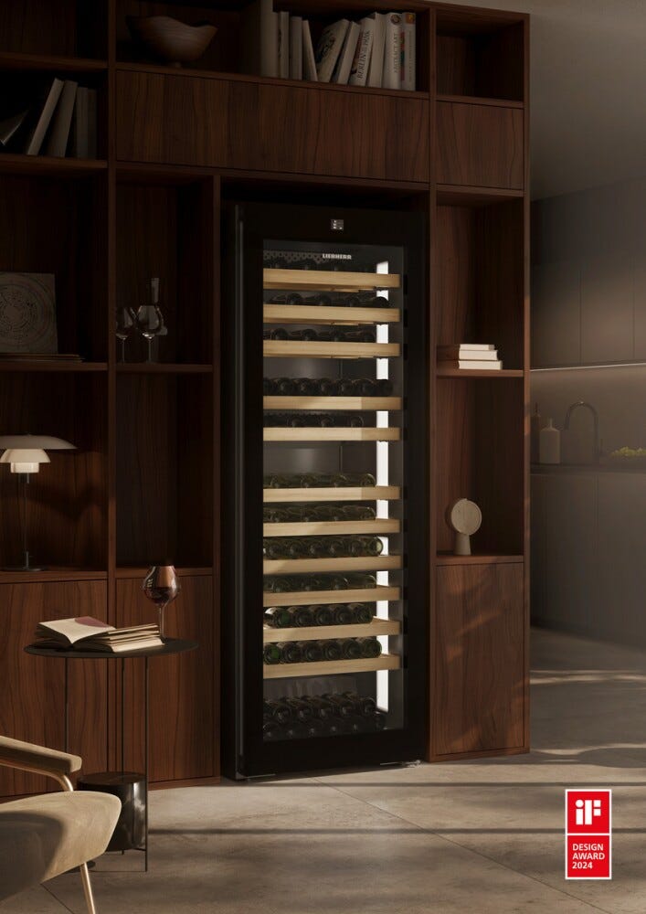 Liebherr WPgbi7473 Vinidor Cantina vino a libera installazione cm. 70 h. 201 - 182 bottiglie - acciaio nero