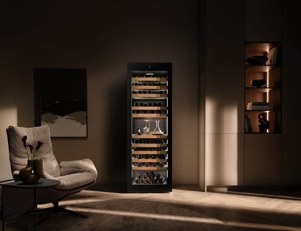 Liebherr WPgbi7483 Vinidor Cantina vino a libera installazione cm. 70 h. 201 - 149 bottiglie - acciaio nero