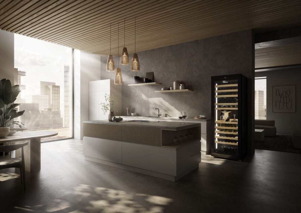 Liebherr WPgbi7483 Vinidor Cantina vino a libera installazione cm. 70 h. 201 - 149 bottiglie - acciaio nero