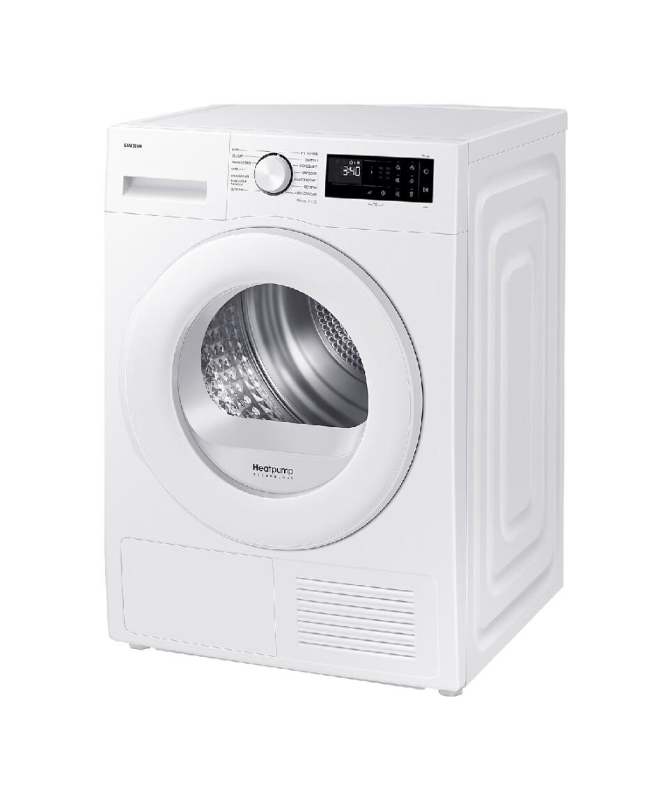Samsung DV90DG52A0TEET Crystal EcoDry™ Asciugatrice cm. 60 - capacità 9 kg - bianco