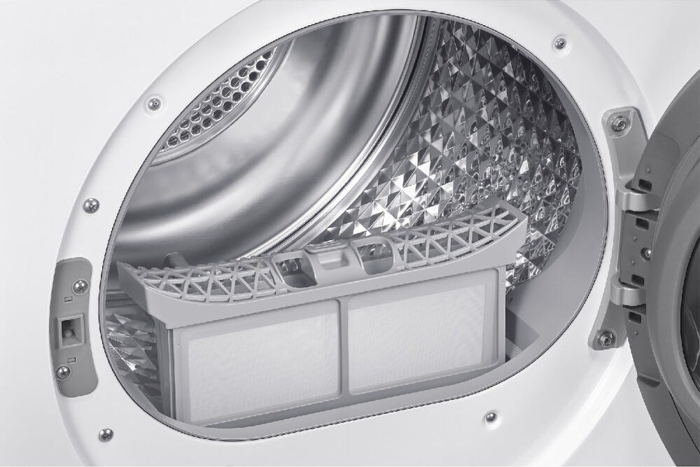 Samsung DV90DG52A0TEET Crystal EcoDry™ Asciugatrice cm. 60 - capacità 9 kg - bianco