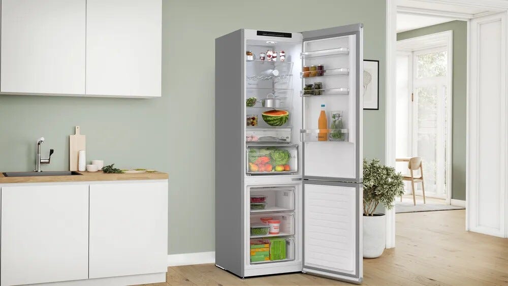 Bosch KGN392I1F 4 Frigorifero con congelatore a libera installazione cm 60 h. 203 - lt. 363 - inox spazzolato antimpronta