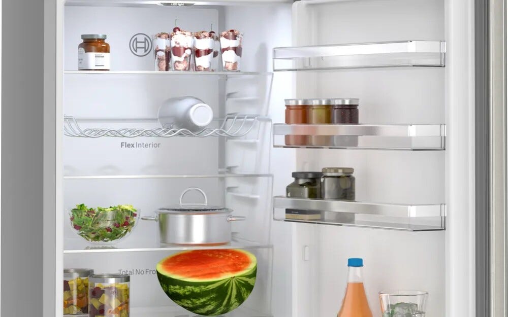 Bosch KGN392I1F 4 Frigorifero con congelatore a libera installazione cm 60 h. 203 - lt. 363 - inox spazzolato antimpronta
