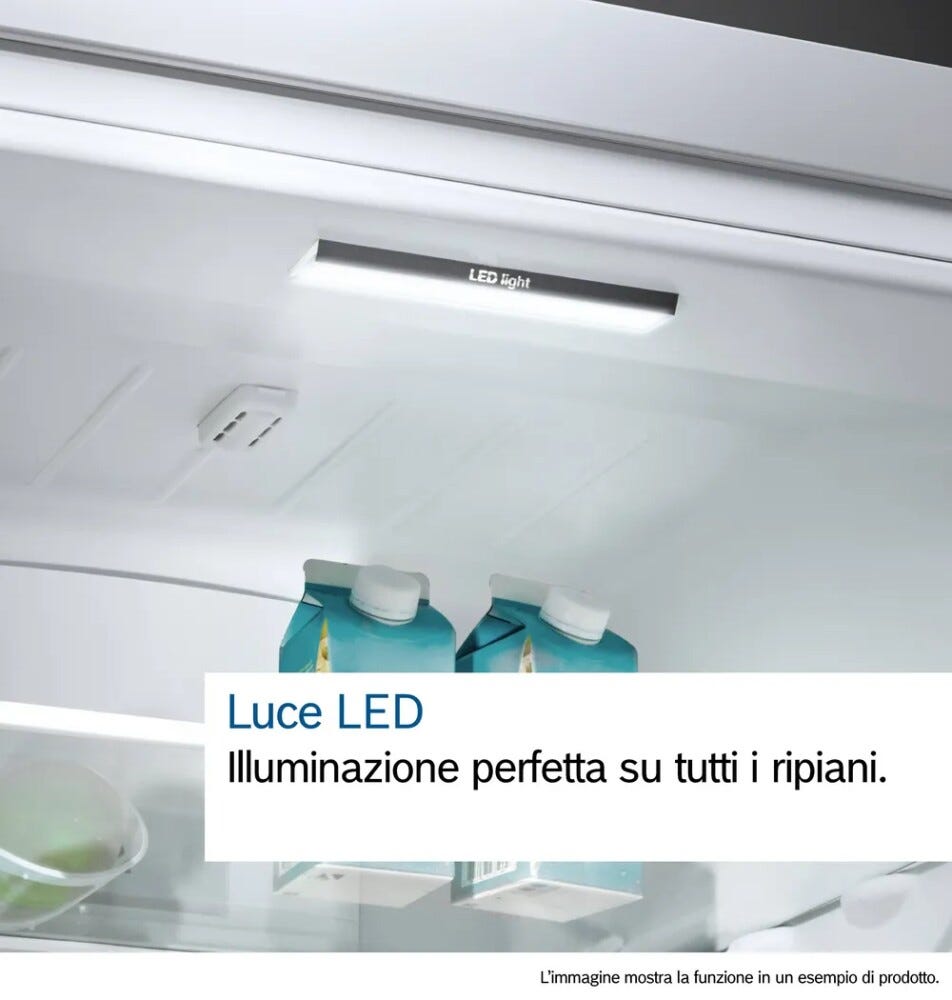 Bosch KGN392I1F 4 Frigorifero con congelatore a libera installazione cm 60 h. 203 - lt. 363 - inox spazzolato antimpronta
