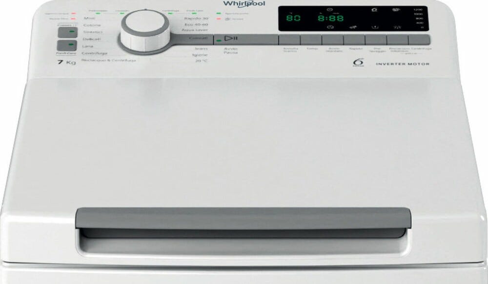 Whirlpool TDLR 7251BS IT Lavatrice a carica dall'alto cm. 40 - capacità 7 kg - bianco