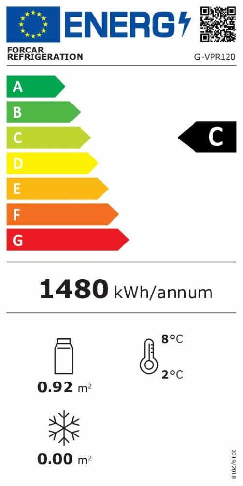 Fimar G-VPR120 Forcar Espositore refrigerato ventilato lt. 120 - inox