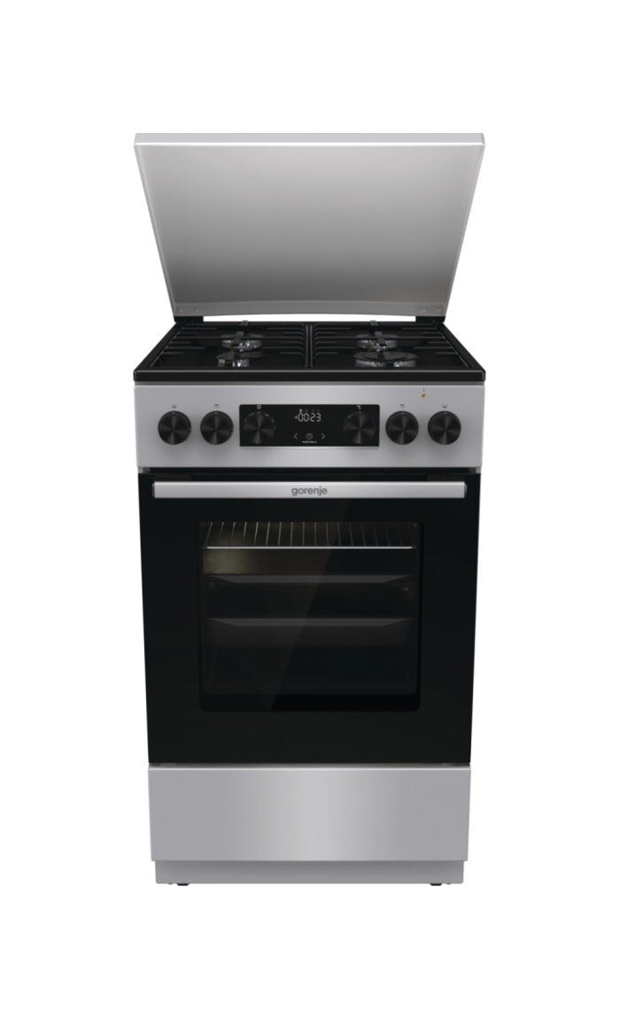 Gorenje GK5C64SH G600 Cucina da accosto cm. 50 - 4 zone a gas + 1 forno elettrico - grigio