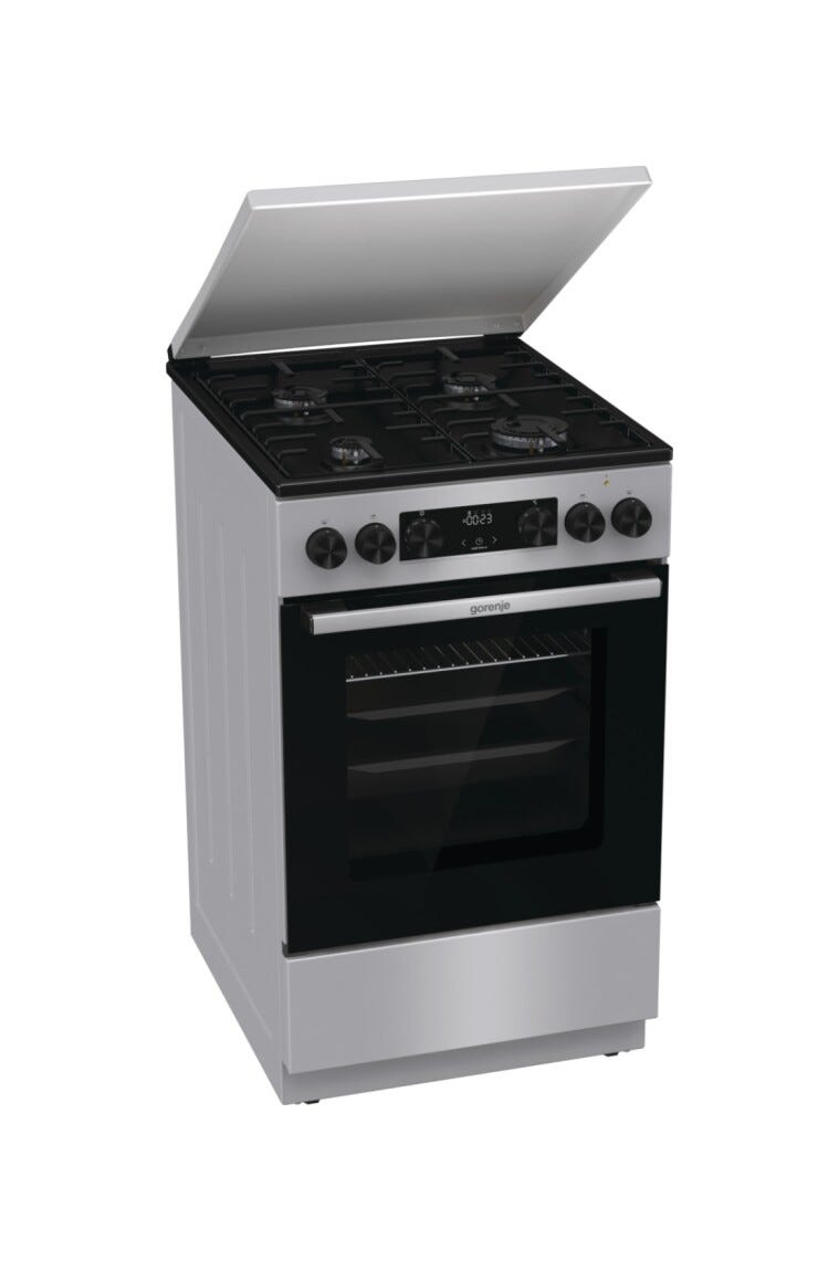 Gorenje GK5C64SH G600 Cucina da accosto cm. 50 - 4 zone a gas + 1 forno elettrico - grigio