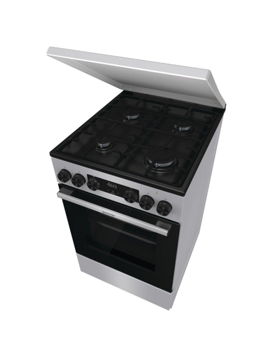 Gorenje GK5C64SH G600 Cucina da accosto cm. 50 - 4 zone a gas + 1 forno elettrico - grigio
