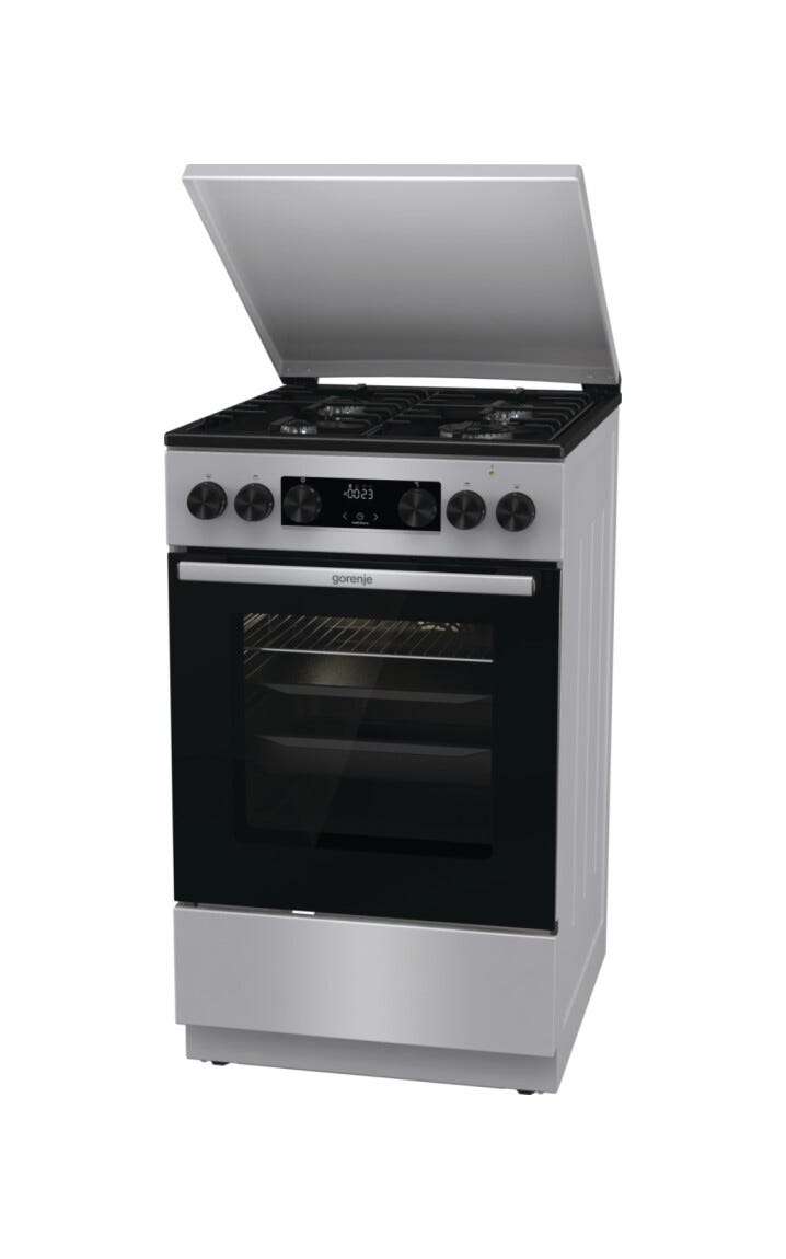 Gorenje GK5C42SH G600 Cucina da accosto cm. 50 - 4 zone a gas + 1 forno elettrico - grigio