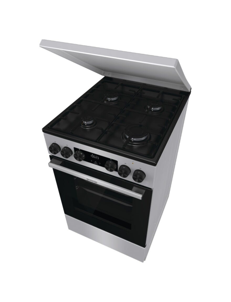 Gorenje GK5C42SH G600 Cucina da accosto cm. 50 - 4 zone a gas + 1 forno elettrico - grigio