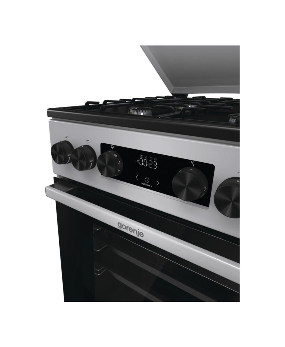 Gorenje GK5C42SH G600 Cucina da accosto cm. 50 - 4 zone a gas + 1 forno elettrico - grigio