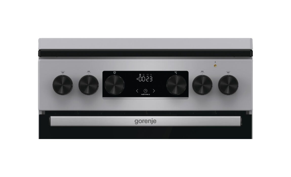 Gorenje GK5C42SH G600 Cucina da accosto cm. 50 - 4 zone a gas + 1 forno elettrico - grigio