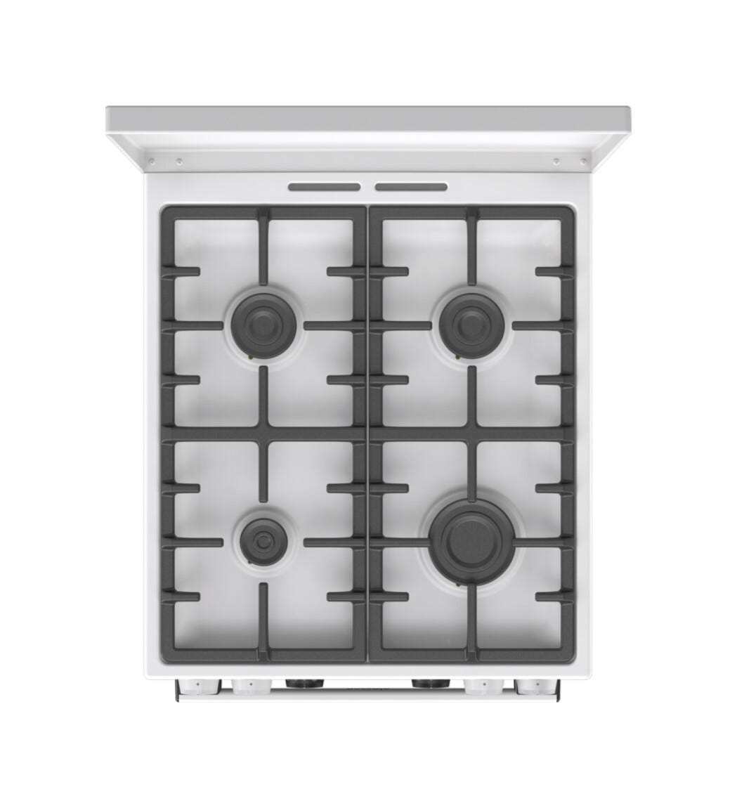 Gorenje GK5C63WF G600 Cucina da accosto cm. 50 - 4 zone a gas + 1 forno elettrico - bianco